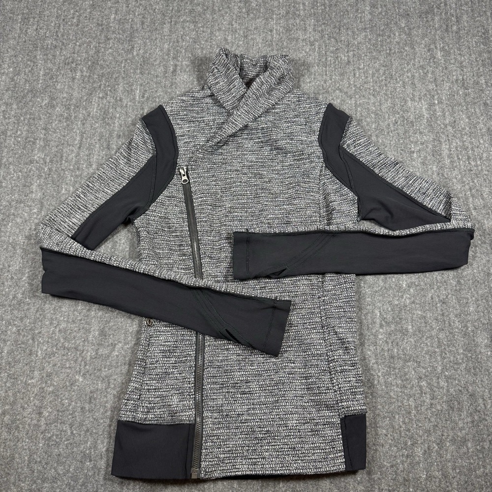 Lululemon Women's Size 4 Gray Black Define Jacket Full Zip Athletic Stretch